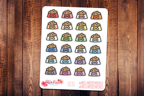 Pet Food Doodle Icon Planner Stickers D010