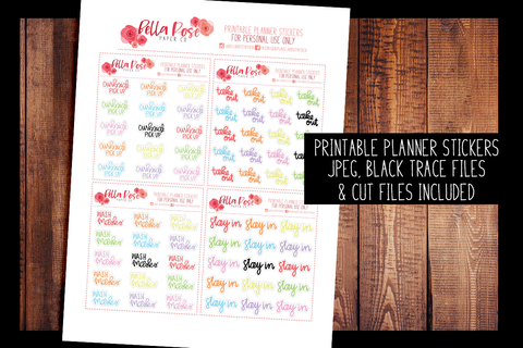 2020 Life Hand Lettered Planner Stickers | PRINTABLE PLANNER STICKERS