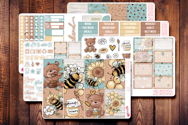 The Bears and The Bees Planner Sticker Kit W503