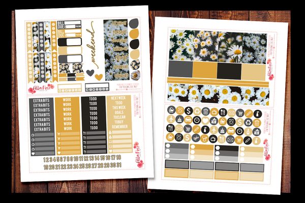 Daisy Photo Happy Planner Kit | PRINTABLE PLANNER STICKERS