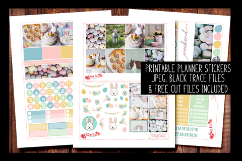 Easter Day Photo Planner Kit | PRINTABLE PLANNER STICKERS