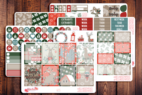 Happy Holidays Planner Sticker Kit W205