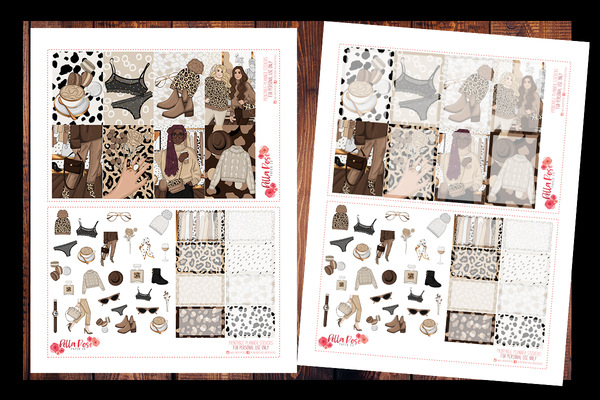 Leopard Love Happy Planner Kit | PRINTABLE PLANNER STICKERS