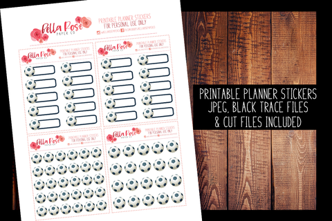 Soccer Planner Stickers | PRINTABLE PLANNER STICKERS