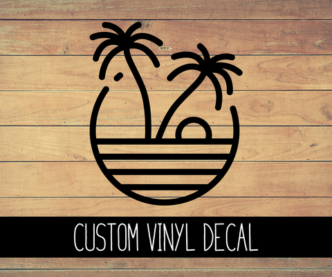 Beach Scene Vinyl Decal