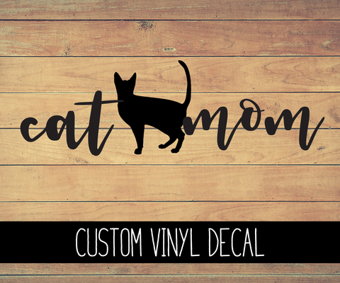 Cat Mom Vinyl Decal