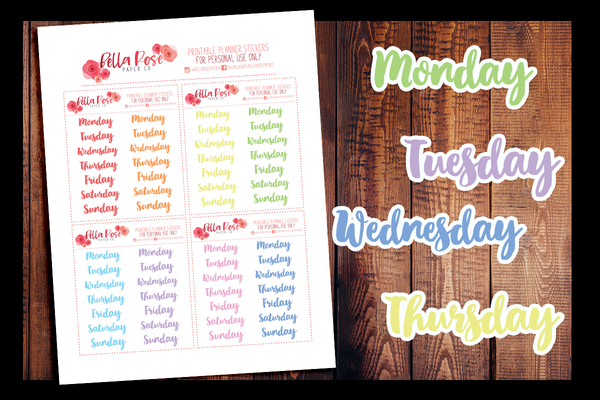 Date Cover Planner Stickers | PRINTABLE PLANNER STICKERS