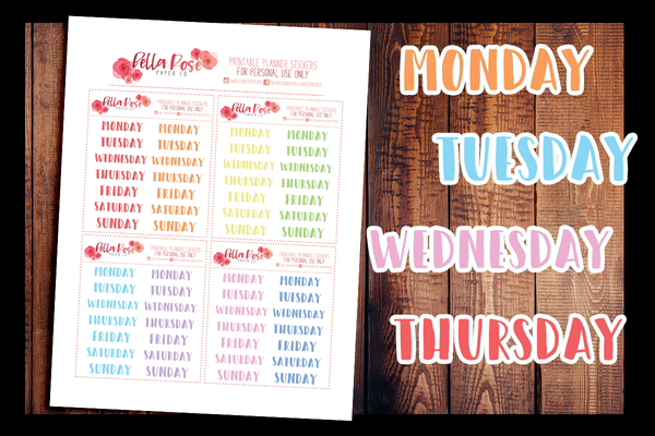 Date Cover Planner Stickers | PRINTABLE PLANNER STICKERS