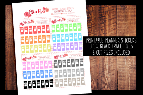 Hobonichi Weeks Date Cover Planner Stickers | PRINTABLE PLANNER STICKERS