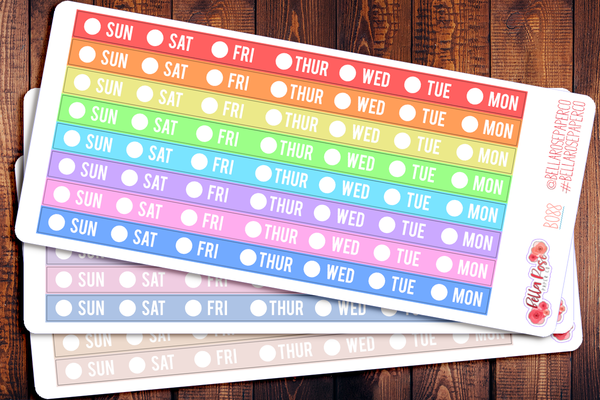 Hobonichi Weeks Date Cover Strips Planner Stickers B088/B089/B090
