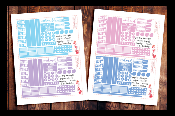 Hobonichi Weeks Habit Tracker Planner Stickers  PRINTABLE PLANNER STI –  Bella Rose Paper Co