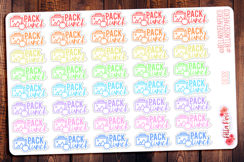 Pack Lunch Planner Stickers DI088