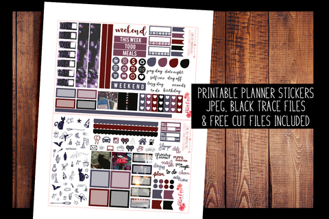 Witchy Vibes Hobonichi Weeks Kit | PRINTABLE PLANNER STICKERS