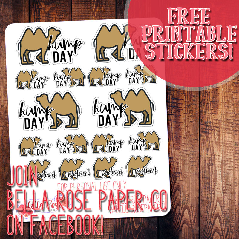 Free Hump Day Printable Stickers