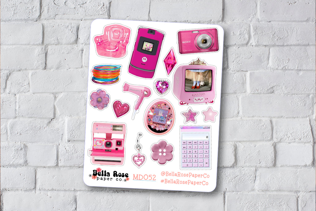 2000s Girl Ephemera Deco Stickers MD052