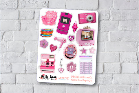 2000s Girl Ephemera Deco Stickers MD052