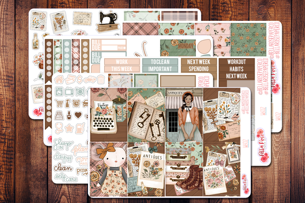 Antique Shop Planner Sticker Kit W602