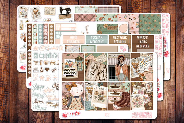 Antique Shop Planner Sticker Kit W602