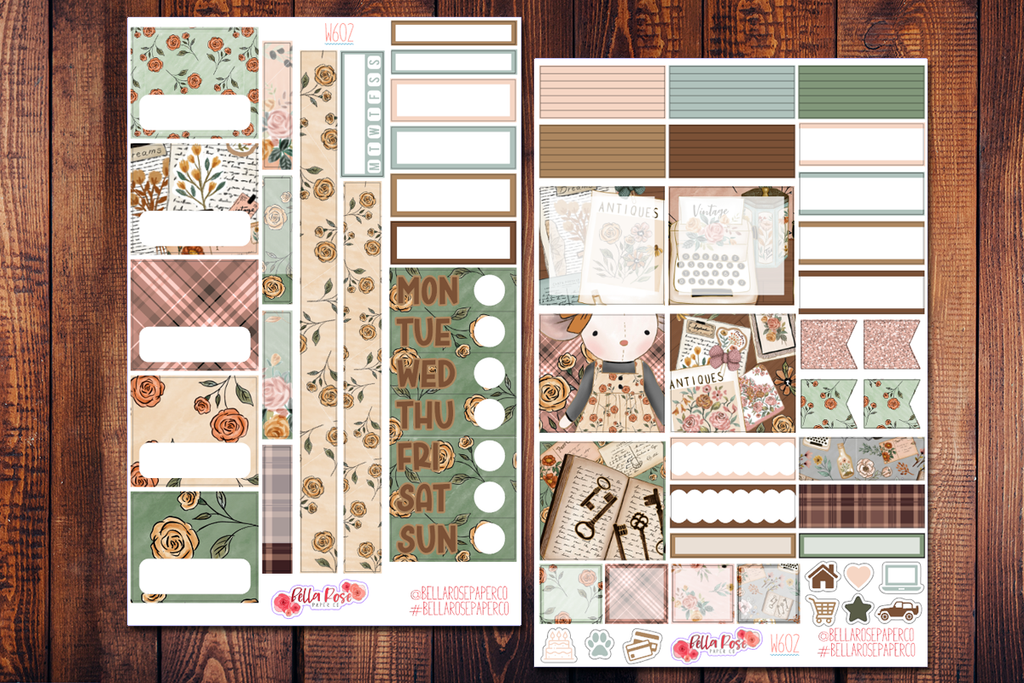 Antique Shop Academic Planner Sticker Kit W602