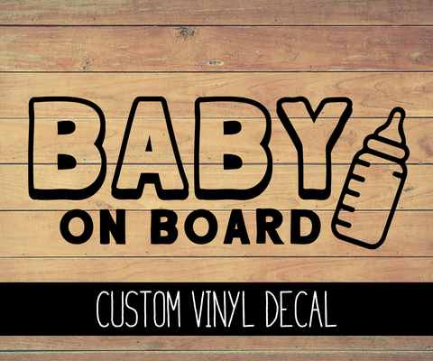 Baby On Board Vinyl Decal