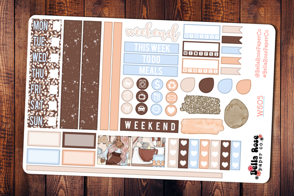 Baking Day Hobonichi Weeks Sticker Kit W605