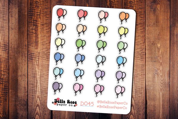 Balloon Doodle Icon Planner Stickers D045