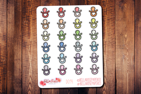 Pacifier Doodle Icon Planner Stickers D014