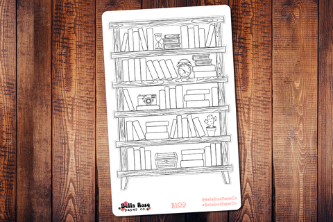 Bookshelf Journaling Planner Stickers B109