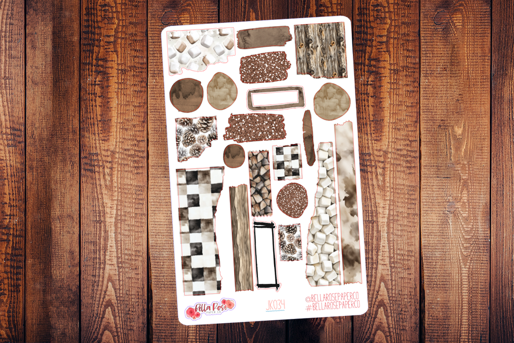 Cozy Cabin Journaling Sticker Kit JK034