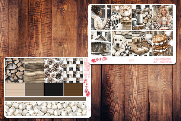 Cozy Cabin Planner Sticker Kit W601