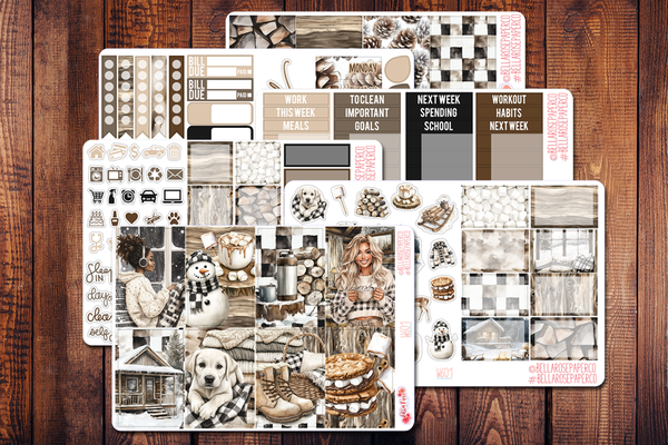 Cozy Cabin Planner Sticker Kit W601