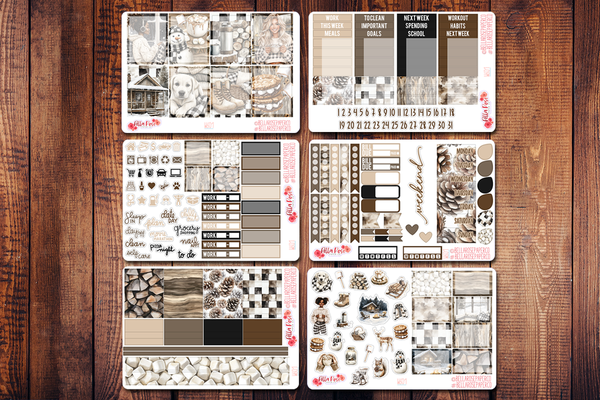 Cozy Cabin Planner Sticker Kit W601