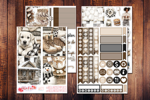 Cozy Cabin Mini Sticker Kit W601