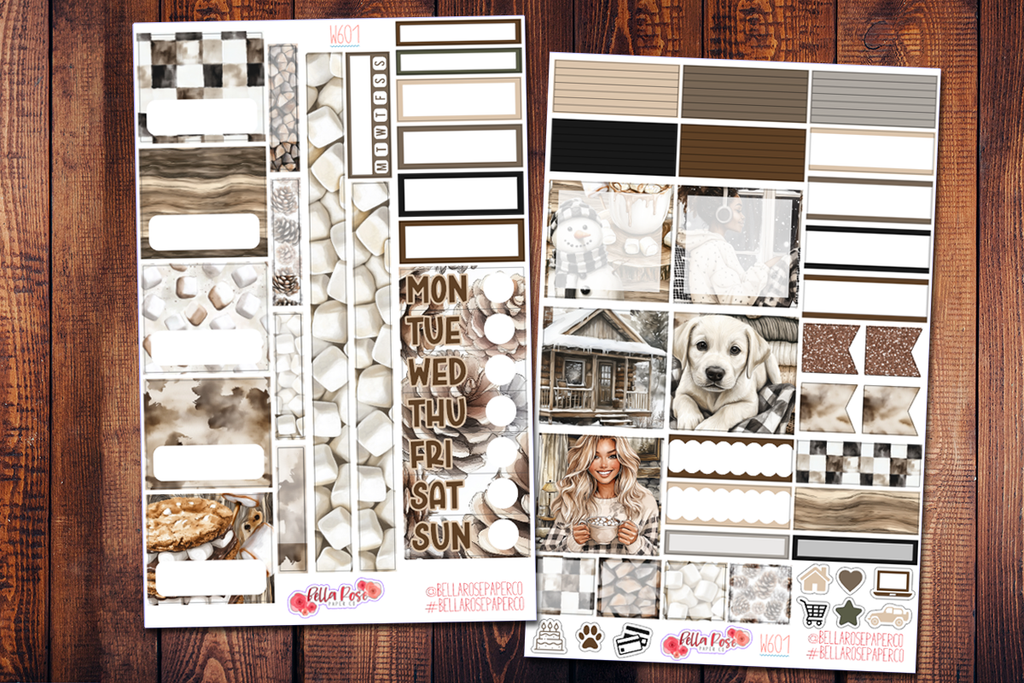 Cozy Cabin Academic Planner Sticker Kit W601