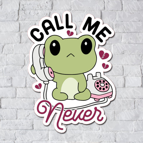 Call Me Never Matte Deco Sticker