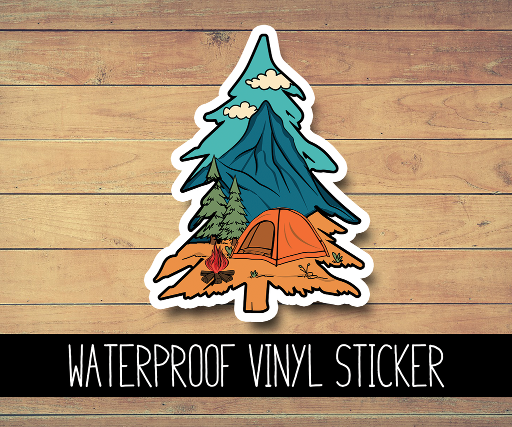 Camping Vinyl Waterproof Sticker – Bella Rose Paper Co