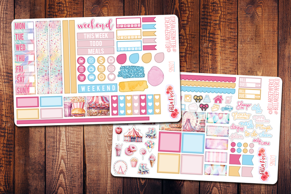 Cotton Candy Carnival Hobonichi Weeks Sticker Kit SM601