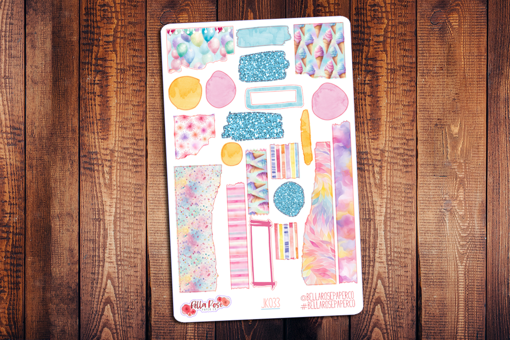 Cotton Candy Carnival Journaling Sticker Kit JK033