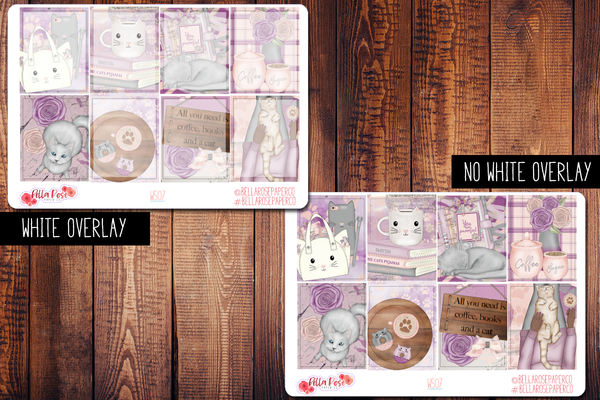 Cats & Coffee Planner Sticker Kit W507