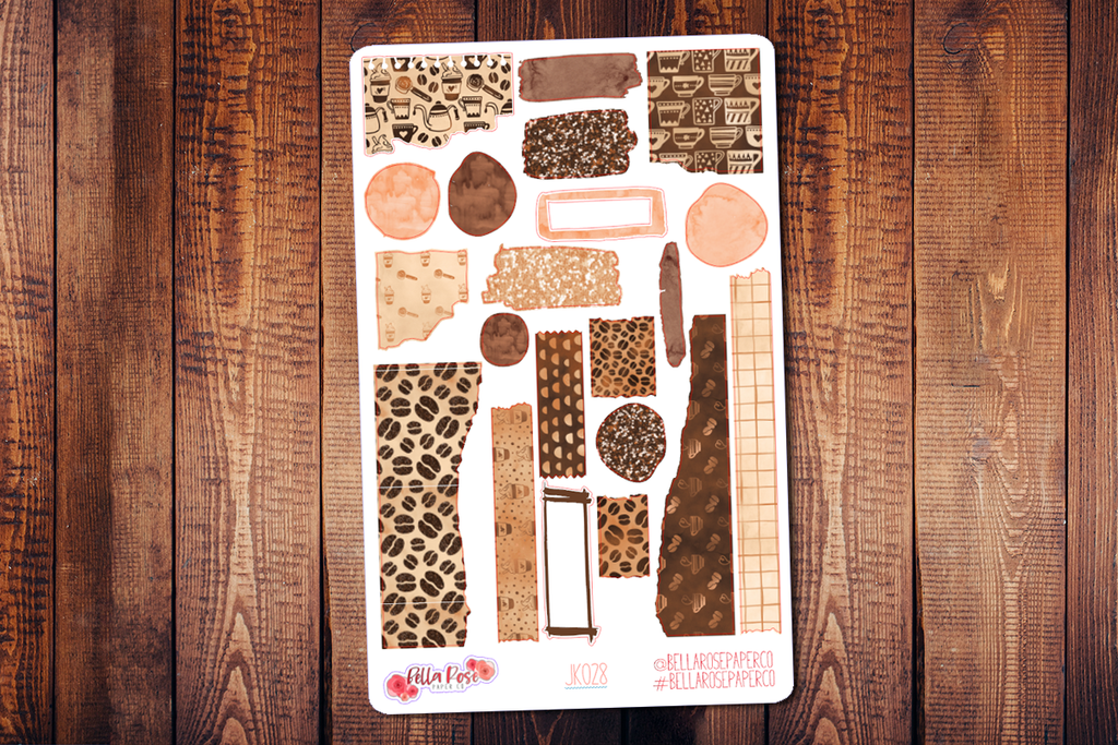 Coffee Shop Journaling Sticker Kit JK028