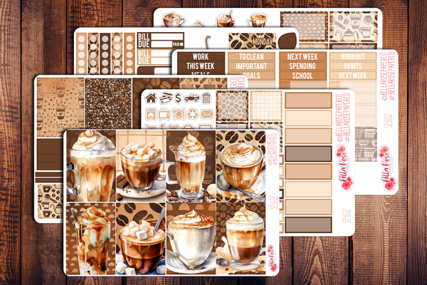 Coffee Shop Planner Sticker Kit SP602