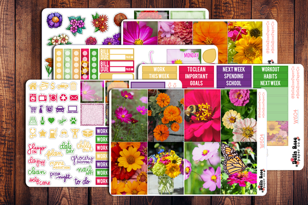 Cut Flowers Photo Planner Sticker Kit W604