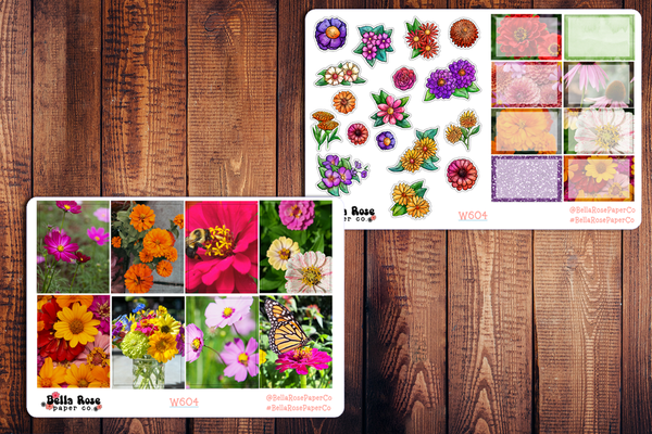 Cut Flowers Photo Planner Sticker Kit W604