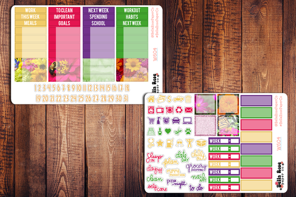 Cut Flowers Photo Planner Sticker Kit W604