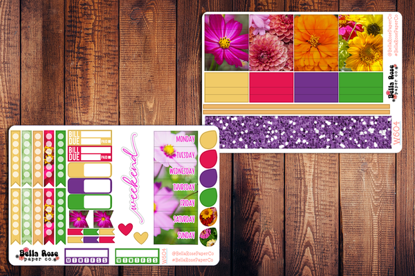 Cut Flowers Photo Planner Sticker Kit W604