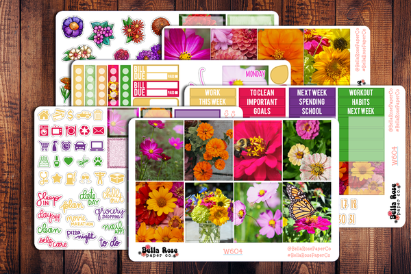 Cut Flowers Photo Planner Sticker Kit W604