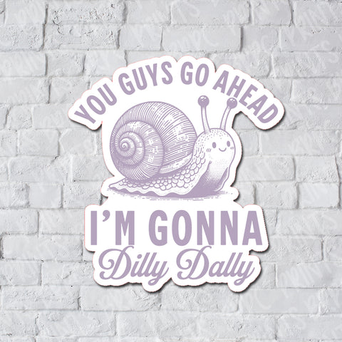 Dilly Dally Snail Matte Deco Sticker