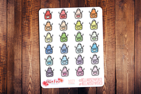 Cooking Apron Doodle Icon Planner Stickers D022