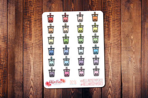Boba Doodle Icon Planner Stickers D016