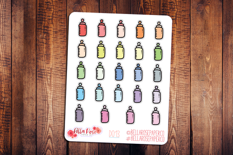 Baby Bottle Doodle Icon Planner Stickers D013